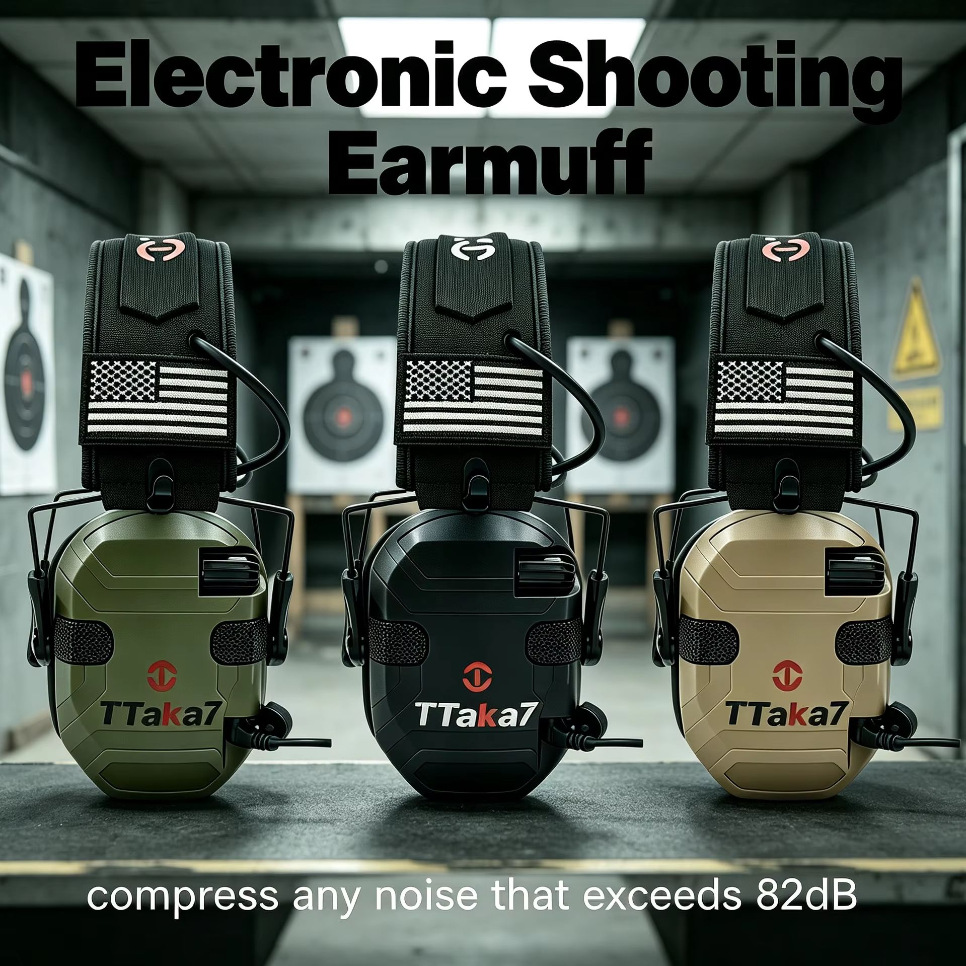 Earmuffs Foldable - Nowe taktyczne elektroniczne składane nauszniki strzeleckie