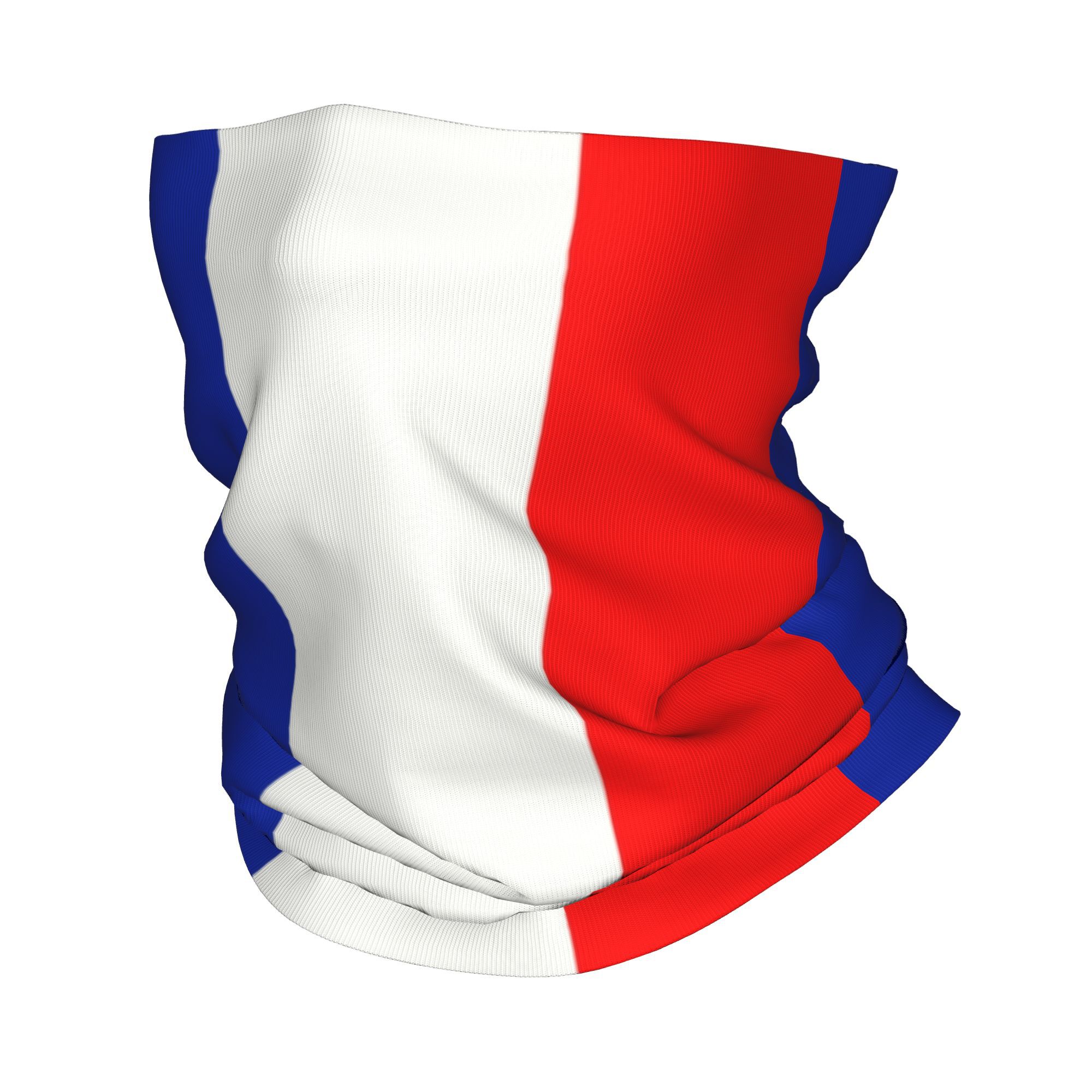 Neck Gaiter Fleece - Francuska Flaga Francja Bandana Zimowy Ocieplacz