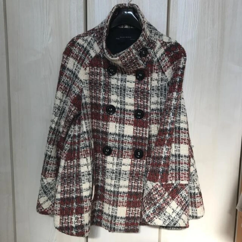 Ciepły, krataowany płaszcz z g – Wool Coat Peacoat recenzja i cena